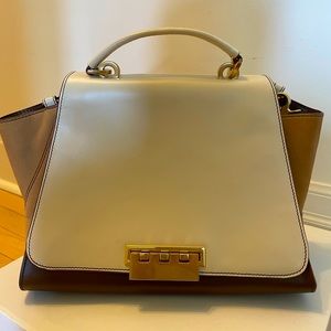 ZAC POSEN top handle and cross body tri-colour bag